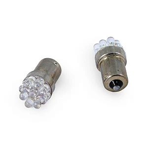 Лампа указатель поворота, одноконтактная (2шт) 9 LED белый